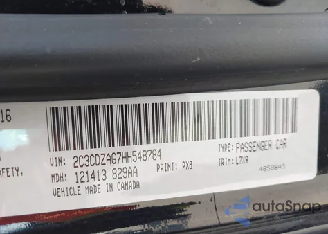 2017 Dodge Challenger Sxt из США, поврежденный, VIN 2C3CDZAG7HH548784